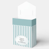 Danke - Aqua Simple Stripes Pattern Geschenkschachtel (Geöffnet)