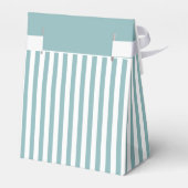 Danke - Aqua Simple Stripes Pattern Geschenkschachtel (Rückseite)