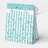Danke - Aqua/White Simple Stripes Pattern Geschenkschachtel (Rückseite)