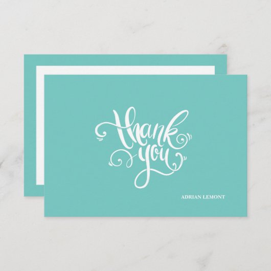 Danke Aquamarine Karte (Vorne/Hinten)