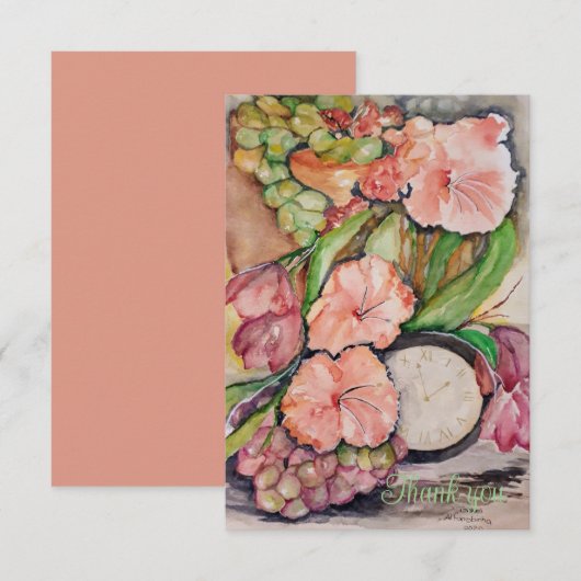 Danke Aquarell Stillleben (Vorne/Hinten)