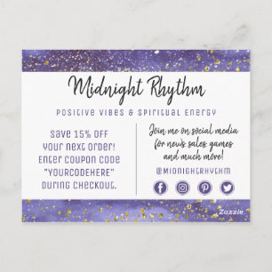 Danke Aquarell Vollmond Mondzyklus Nacht Postkarte