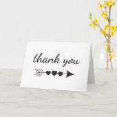 Danke Arrow Hearts Karte (Gelbe Blume)