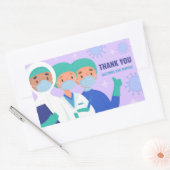 Danke Ärzte und Krankenschwestern Rechteckiger Aufkleber (Umschlag)