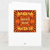 Danke Asante Sana Hakuna Matata mit Dankbarkeit (Rückseite)