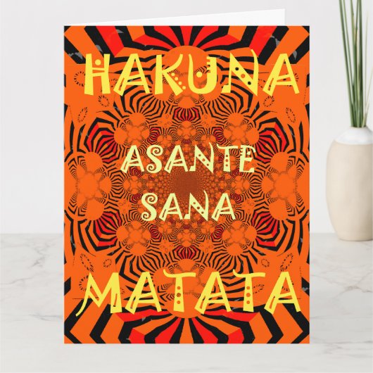 Danke Asante Sana Hakuna Matata mit Dankbarkeit (Vorderseite)