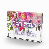 Danke auf Hebräisch - Heute Raba jüdische Dankbark Fotoblock (Rechts)