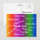 Danke! Auf Rainbow Gradient! Postkarte (Vorne/Hinten)