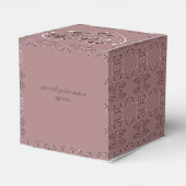 "Danke" auf staubigem Rosa Geschenkschachtel (Rückseite)