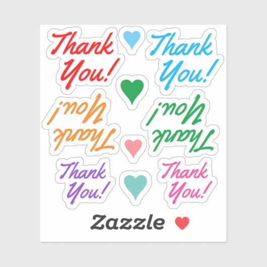 "Danke!" Aufkleber (Blatt)