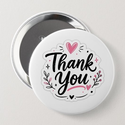 Danke-Aufkleber Button (Vorne & Hinten)