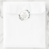 Danke-Aufkleber-Design Runder Aufkleber (Tasche)