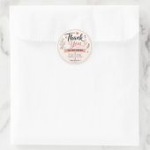 Danke Aufkleber – Elegantes rosa Blumenmuster (Tasche)