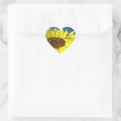 Danke! Aufkleber farbenfrohe Sonnenblume Blue Sky! (Tasche)