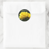 Danke! Aufkleber Gelbe Rose Blume leuchten (Tasche)