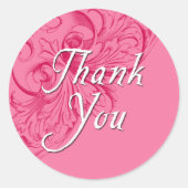 Danke, Aufkleber in Rosa (Vorderseite)