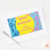 "Danke"-Aufkleber - "merci beaucoup"-Design 1 Rechteckiger Aufkleber (Umschlag)