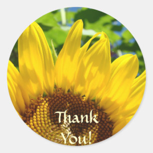 Danke! Aufkleber Sonnenblumen Florale Aufkleber