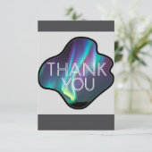 Danke, Aurora Borealis Dankeskarte (Stehend Vorderseite)