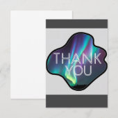 Danke, Aurora Borealis Dankeskarte (Vorne/Hinten)