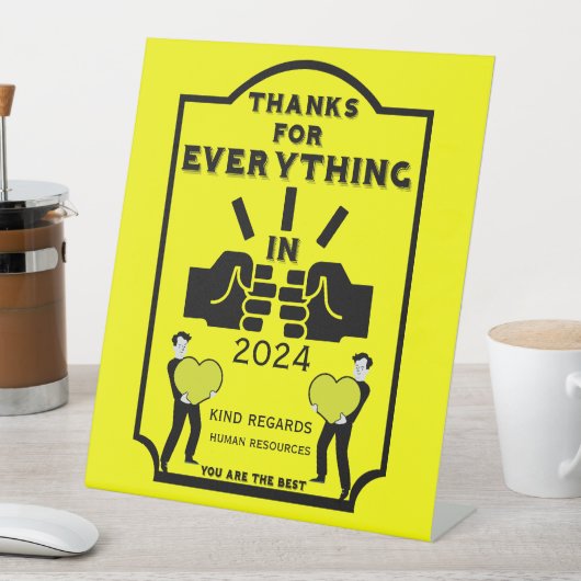 Danke aus dem Personal Sockelschild (In Situ)