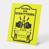 Danke aus dem Personal Sockelschild (Vorderseite)