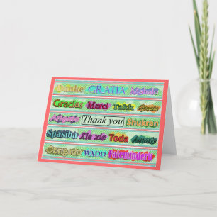 "Danke" aus der ganzen Welt Dankeskarte