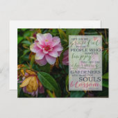 Danke | Ausschreibung für die irische Rose Postkarte (Vorne/Hinten)