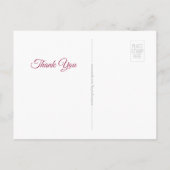 Danke | Ausschreibung für die irische Rose Postkarte (Rückseite)