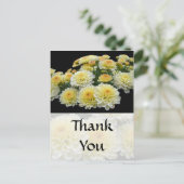 Danke Auto - Lemon Meringue Chrysanthemums Postkarte (Stehend Vorderseite)