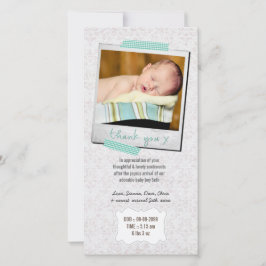 Danke, Baby blaues Washi Band zu merken Dankeskarte