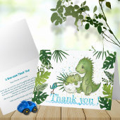 Danke Baby Boy Dino Card - Tropische Vegetation