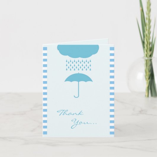 Danke, Baby Boy Dusche Faltkarte Dankeskarte (Vorderseite)