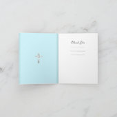 Danke Baby Boy Girl Blue Christening Taufe (Innenseite)