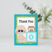 Danke, Baby Boy Postcard Postkarte (Stehend Vorderseite)