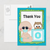 Danke, Baby Boy Postcard Postkarte (Vorne/Hinten)