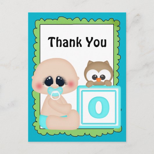 Danke, Baby Boy Postcard Postkarte (Vorderseite)