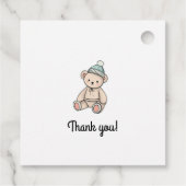 Danke Baby Boy Teddy Geschenkanhänger (Rückseite)