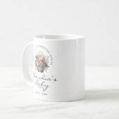 Danke Baby Dusche Aquarell Blumenkorb Kaffeetasse (Vorderseite Links)