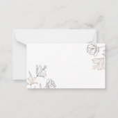 Danke, Baby Dusche floralistisch modern Mitteilungskarte (Rückseite)