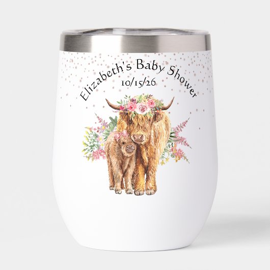 Danke Baby Dusche Highland Cow Calf (Rückseite)