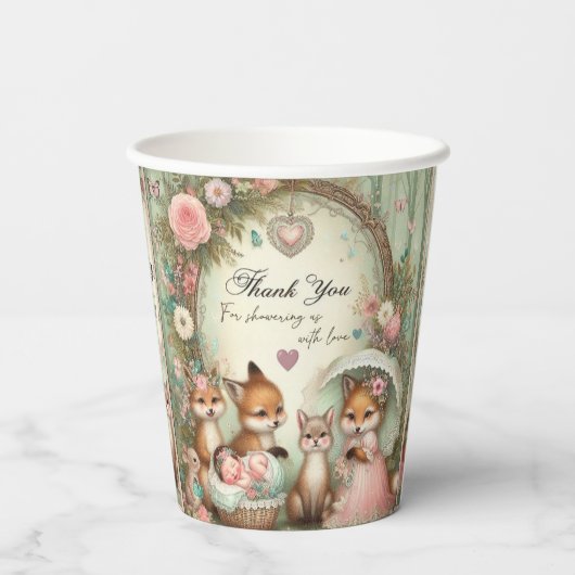 Danke, Baby Dusche Papierbecher (Rückseite)