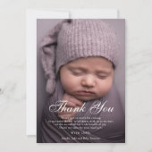 Danke Baby Dusche Personalisiertes Foto Custom (Vorderseite)