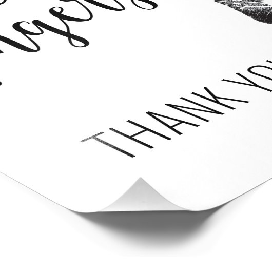 Danke Baby Dusche Schild (Ecke)