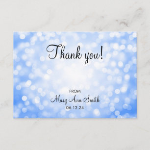 Danke Baby-Duschen-blaue Glitzer-Lichter