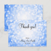 Danke Baby-Duschen-blaue Glitzer-Lichter (Vorne/Hinten)