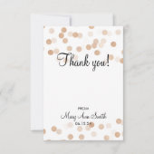 Danke Baby-Duschen-Kupfer-Folien-Glitzer-Lichter (Vorderseite)