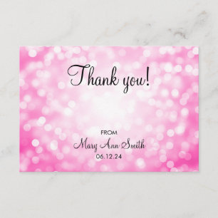 Danke Baby-Duschen-Rosa-Glitzer-Lichter