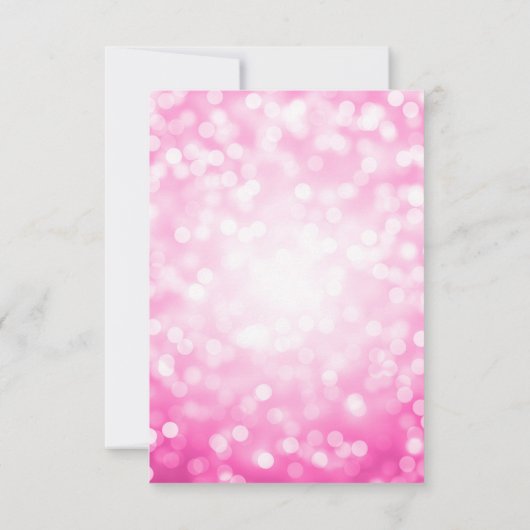 Danke Baby-Duschen-Rosa-Glitzer-Lichter (Rückseite)