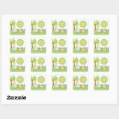Danke Baby Duwer Jungle Square Sticker! Quadratischer Aufkleber (Blatt)